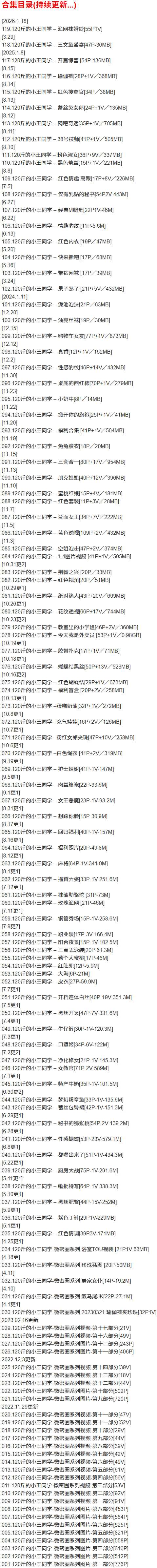 120斤的小王同学 – 微密圈写真合集【持续更新中】-Cosplay套图下载